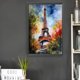 thumbnail image 4 of Kit de pintura por números sobre lienzo, arte al óleo artesanal, Torre Eiffel, París, Francia, arte 40x60cm, 4 of 9