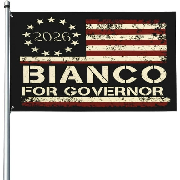 Bamgen 36 x 60 Inch Polyester Outdoor Flag, Chad-Bianco 2026 California Garden Banner, Double-Sided