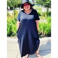 thumbnail image 5 of Vestido Kancystore Summer para mujer, talla grande con bolsillos, negro, 5 of 5