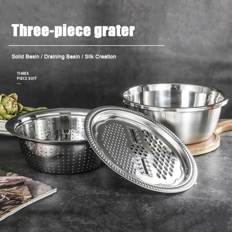 3-in-1 Stainless Steel Basin With Grater - Inspire Uplift