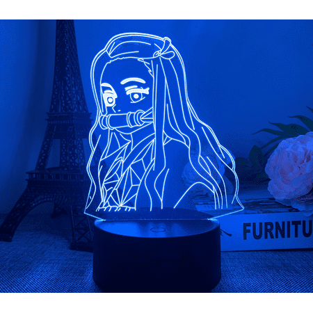 

TIMPCV 3D Night Light Comic Series Remote Control Touch Colorful Creative USB Gift Light U Black Touch Colorful