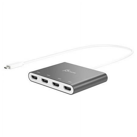 j5create - USB-C to 4-Port HDMI Multi-Monitor Adapter - Silver