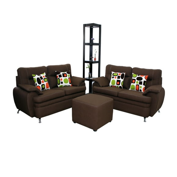 Sala Expresión 2-2-T, Curry Lino Café, Tu Espacio Muebles. Tu Espacio Muebles Sala de 3 piezas.