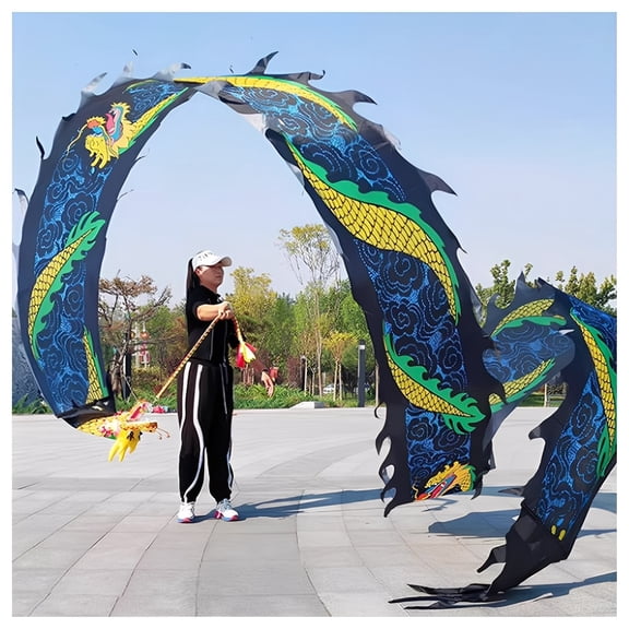 Dragon Dance Ribbon, Sports Fitness Dragon Dancer Streamer Set, Lightweight Rhythmic Throwing Game Set for Outdoor Fitness Juggling