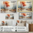 thumbnail image 4 of Designart "Canada Orange Autumn Euphony VII" Landscapes Floater Framed Canvas Print, 4 of 7