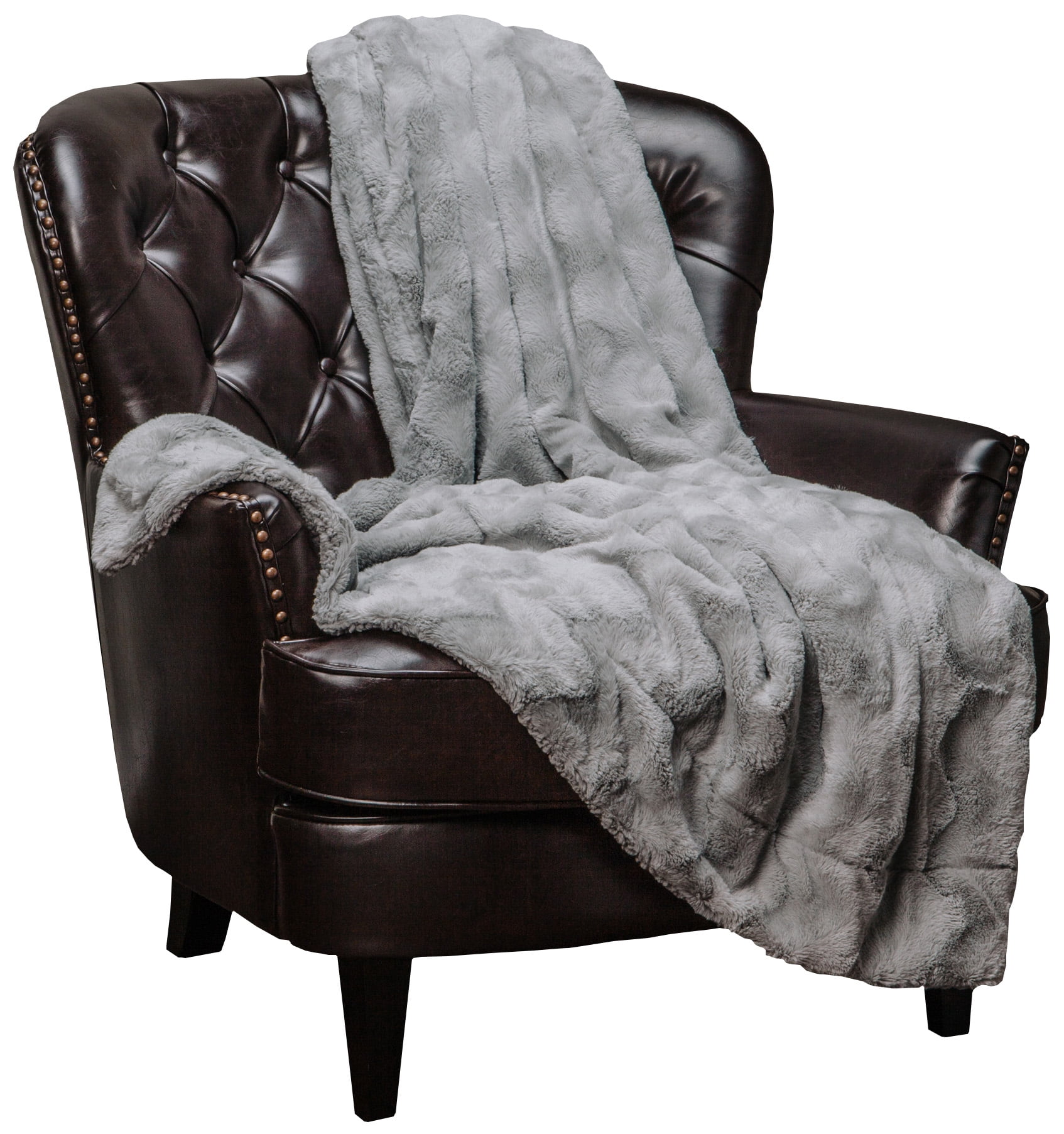 Chanasya Fur Throw Blanket for Bed Couch Chair Daybed ...