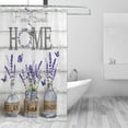thumbnail image 3 of Purple Lavender Shower Curtain Farmhouse Flowers Shower Curtains for Neutral Country Bathroom Decor Rustic Butterfly Shower Curtain Set Waterproof Polyester Fabric 72 x 72 Inch, 3 of 6