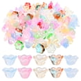 thumbnail image 1 of MOVTOTOP Flower Shaped Glass Beads for Jewelry Making Assorted Color with Hanging Hole Design 100pcs, 1 of 7