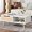 White, variant on REKHH Modern Wooden Coffee Table with Storage, Minimalist Hallway Mid Century Cocktail Table for Living Room Apartment Reception, Oak