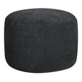 thumbnail image 1 of Gouchee Home Dotcom Alfa Round Black Pouf – Soft Velour Bean-Filled Ottoman for Living Room, Bedroom or Dorm, 1 of 6