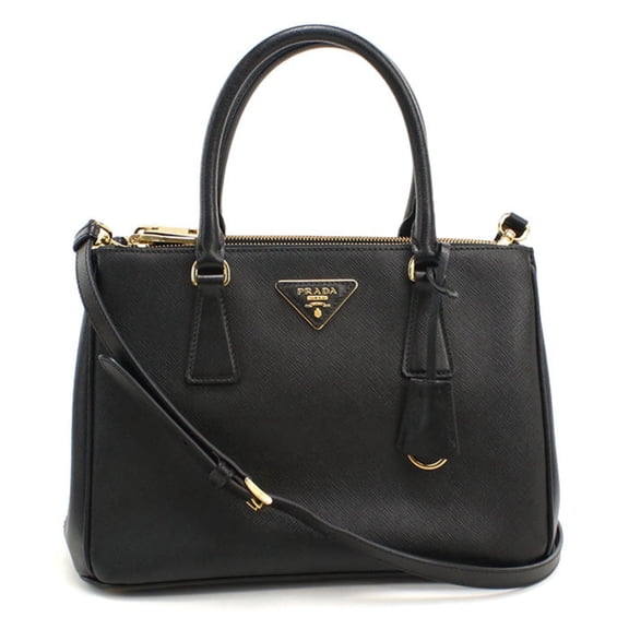 Pre-Owned PRADA tote bag 1BA863 medium Galleria women's black