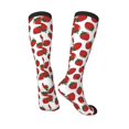 thumbnail image 4 of Balery Hand Drawn Strawberry Printed Novelty Socks Men's Women's Crew Socks Sports Socks Knee High Socks Cotton Socks Quirky and Cool Socks, 4 of 9