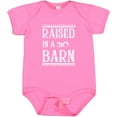 thumbnail image 3 of Inktastic Raised in a Barn in White Boys or Girls Baby Bodysuit, 3 of 5