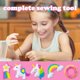 thumbnail image 5 of Kit de costura para niños, bonito kit completo de manualidades con fieltro con dibujos animados, juguete interactivo para estudiantes, suministros de manualidades artísticas para principiantes, niños, 5 of 8