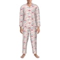 thumbnail image 3 of Fotbe Poodle In Ballet Skirts Dancing Pijama de Hombre con Estampado de Manga Larga, Conjunto de 2 Piezas, Ropa de Dormir Suave y Cómoda con Bolsillos-Large, 3 of 7