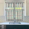 thumbnail image 3 of Kitchen Curtains and Valance Set 36 Inch Tier Pioneer Colorful Floral 3 Pieces Set Dining Room Small Curtain Drapes Cafe Curtains Valance for Home Decor Rod Pocket, 3 of 6