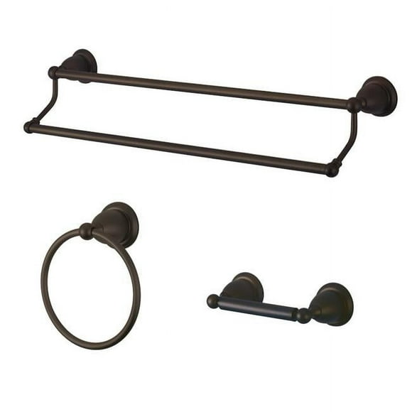 Kingston Brass BAK175348ORB 2.5 in. Heritage Bathroom Accessory Set, Oil Rubbed Bronze - 3 Piece