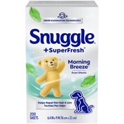 Snuggle SuperFresh Morning Breeze, Dryer Sheets, 200 Count