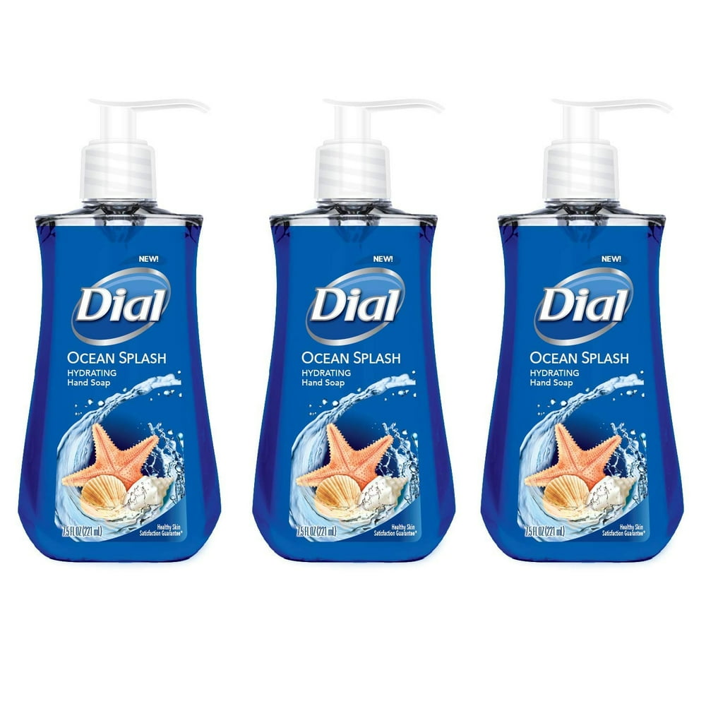 Dial Liquid Hand Soap, Ocean Splash, 7.5 Oz, 3 Pack