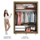 thumbnail image 4 of Ropero Closet Madesa Dallas 2 Puertas Corredizas 1 Espejo 2 Cajones con Pies Marrón, 4 of 5
