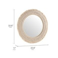 thumbnail image 4 of Modway Jade Round Rattan Macrame Wall Mirror in Natural, 4 of 7