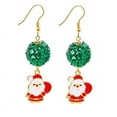thumbnail image 1 of Fiudx Cristal, Elegante, Modal y Gota, Cómodo y Inoxidable, Ideal Como Regalo Navideño, Joyería Festiva para Mujer, Ideal para Fiestas Navideñas, Incluye 1 Par., 1 of 1