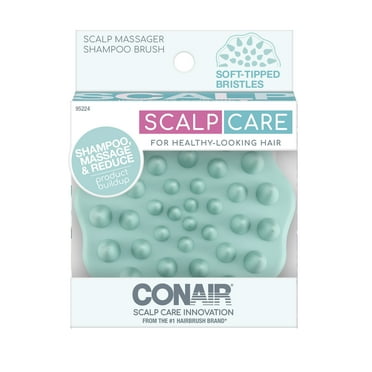 Conair Scalp Care Shampoo Scalp Massage Hair Brush, Green