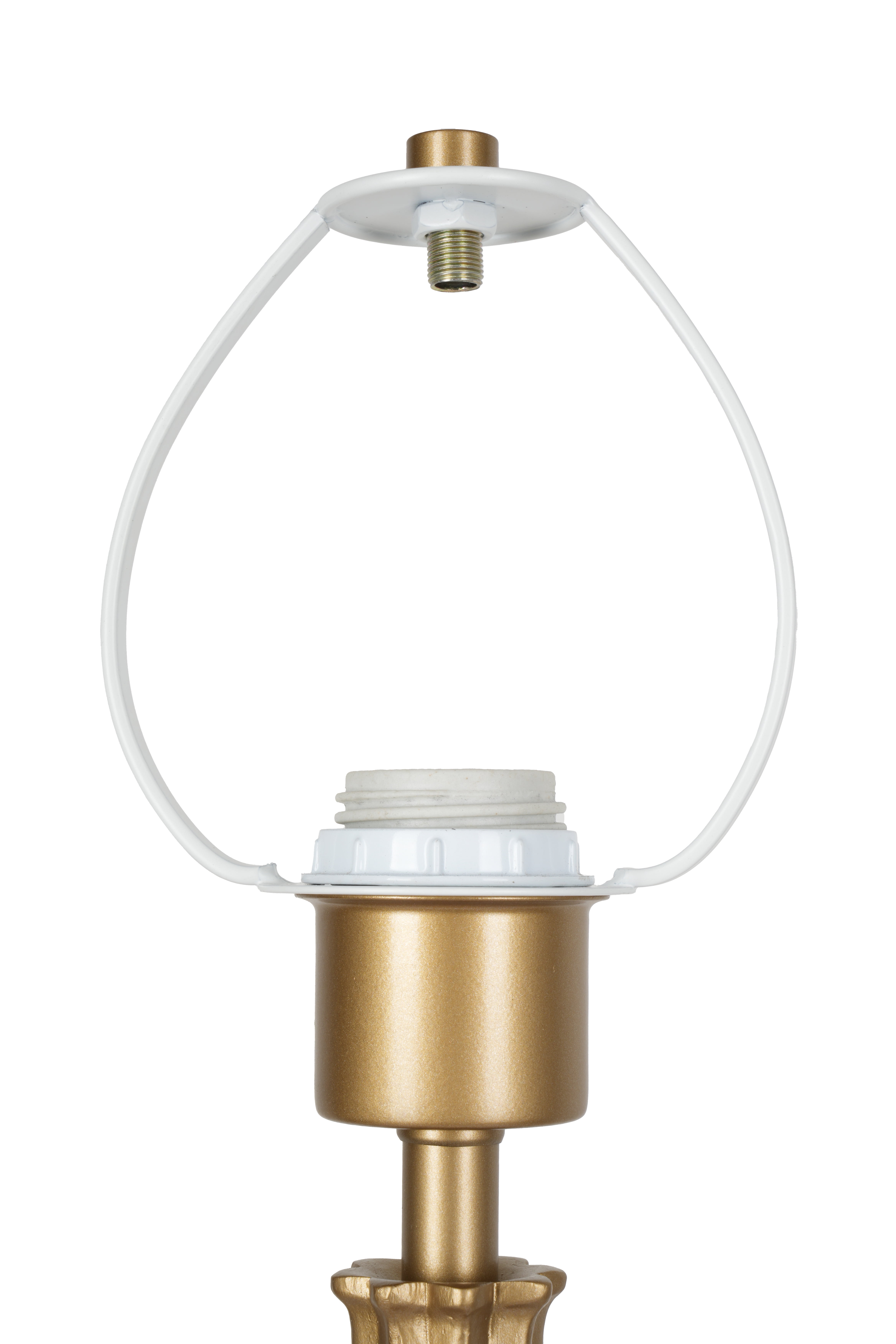 Home Decor Collection Capiz Scalloped Glass Table Lamp, Gold Finish, 19"H