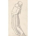 thumbnail image 3 of John Flaxman 10x14 Black Modern Framed Museum Art Print Titled - Woman Carrying a Child in Her Arms, 3 of 5