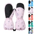 thumbnail image 4 of LIZENG Kids' Ski Mittens with Snowflake Print Warm Winter Gloves for Boys & Girls Winter Mitten Toddler Boy, 4 of 4