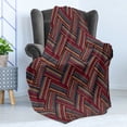 thumbnail image 4 of Ethnic Soft Flannel Fleece Throw Blanket, Classical Knitting Pattern Image Autumnal Colors Herringbone Zigzag Stripes, Cozy Plush for Indoor and Outdoor Use, 50" x 70", Multicolor, by Ambesonne, 4 of 5