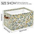 thumbnail image 4 of Yayeee Canvas Storage Basket with Handles for Shelves Fabric Bins Closet Organizer, Autumn Greenery, 4 of 8