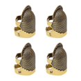 thumbnail image 1 of 4 Uds dedal de costura Protector de dedo escudo de Metal accesorios artesanales Afortunado Sencillez, 1 of 1