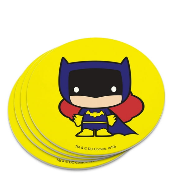 Batman Batgirl Cute Chibi Character Novelty Coaster Set