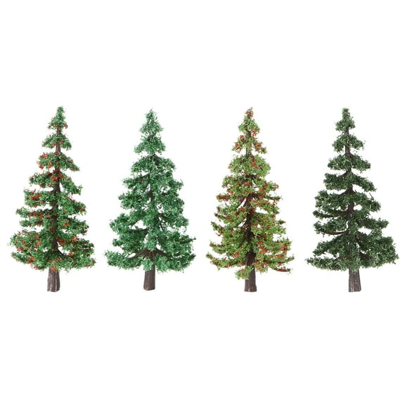 WSTEER 4pcs Mini Landscape Plant Decor Tree Model Simulation Tree Sand Table Model