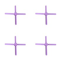 THLKIF 4 Pack Thick Silicone Trivets for Hot Dishes Eco-Friendly Foldable Trivets for Hot Pots and Pans Folding Trivet Save Much Space for Kitchen Home ﻿