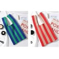 thumbnail image 5 of Vintage Stripes Pattern Bags Knitted Handbag Reusable Shopping Bags Tote Bag, 5 of 13