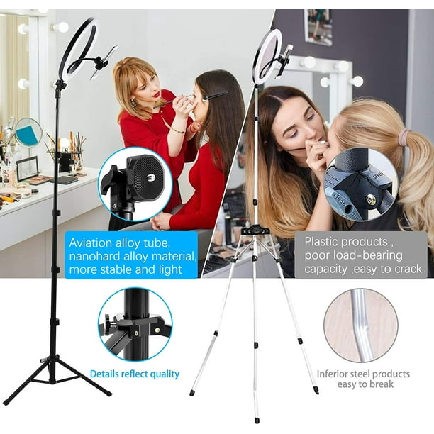 Acheter 26 cm Photo Ringlight Led Selfie Anneau Lumière Téléphone Bluetooth  À Distance Lampe Photographie Éclairage Trépied