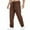 Brown, variant on Levmjia Men's Solid Color Loose Fit Pants Nylon Spandex Casual Trousers Elastic Waist Drawstring Matte Finish S-2XL