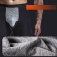 thumbnail image 4 of KIHOUT Men's Black Separate Pouch Compression Thermal Leggings Tight Fitting Base Layer Pants for Winter Warmth, 4 of 5