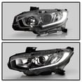 thumbnail image 5 of For 2016-2021 Honda Civic Halogen Chrome Projector Headlight Headlamp - Driver, 5 of 7