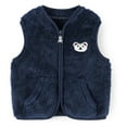 thumbnail image 2 of oqasdz Baby Boys Girls Vest Zip Up Cute Bear Jackets Fuzzy Fall Winter Warm Clothes Newborn Outwear Long Sleeve Casual Comfort Soft Daily Wear, 2 of 4