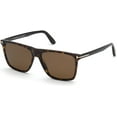 thumbnail image 6 of Tom Ford FT 0832 Plastic Mens Square Polarized Sunglasses Brown 57mm Adult, 6 of 6