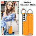 thumbnail image 5 of For Samsung Galaxy S22 Non-slip Full Coverage Ring Pu Phone Case With Wristband, 5 of 5