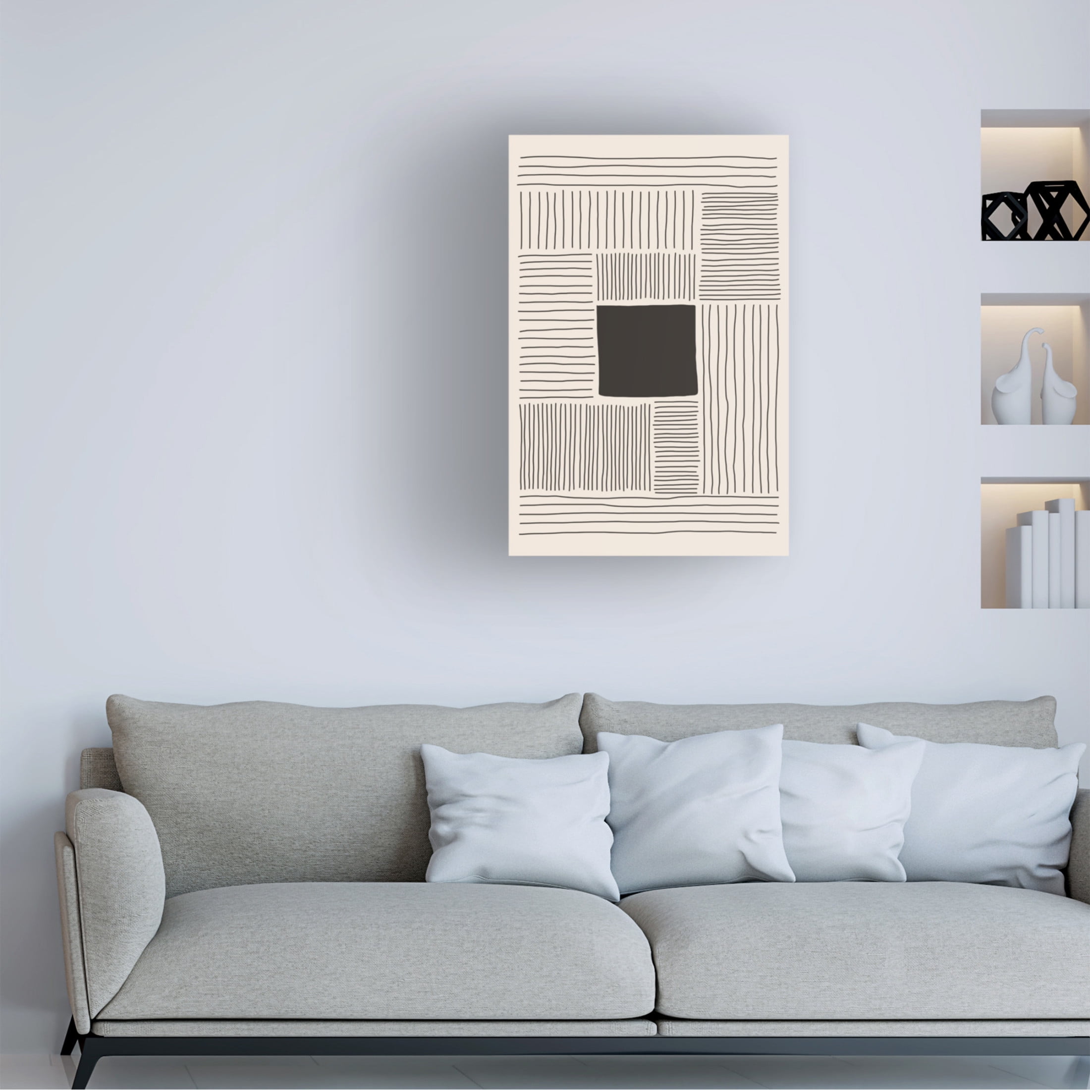 Trademark Fine Art jay stanley  Minimalism Shapes 3 Canvas Wall Art