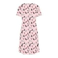thumbnail image 4 of Dress for Women Plus Size Short-sleeved V-neck Summer Print Casual Dress, 4 of 5