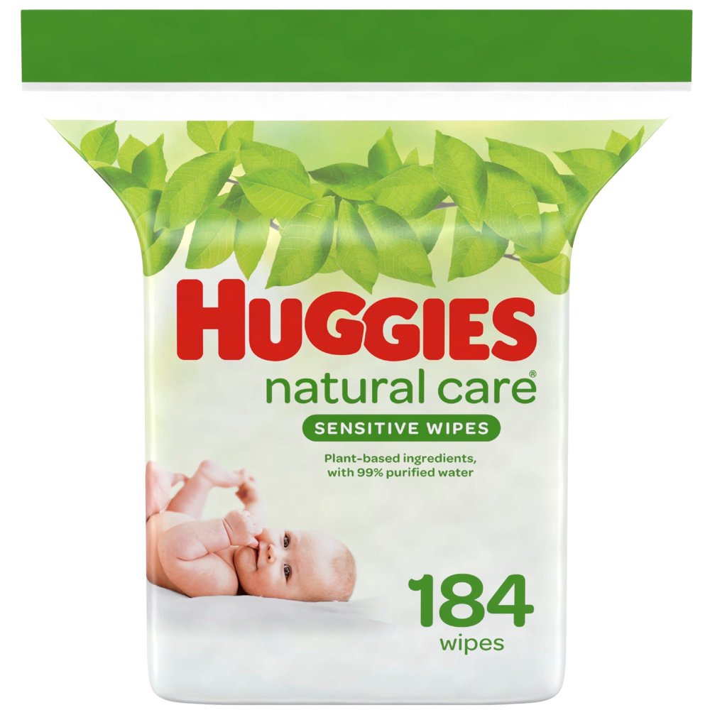 Huggies Natural Care Aloe Baby Wipes, Unscented, 1 Refill Pack (184