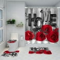 thumbnail image 1 of Bathroom Set Valentines Day Machine Washable with Rug Accessories, 1 of 6