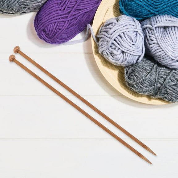 TABLETREANDS 2Pcs Carbonized Knitting Needles For Professionals Home School Sweater Making 5.0mm-25cm