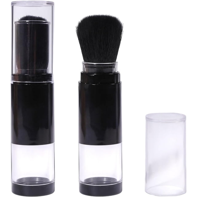 2Pcs Embossing Powder Brushes Retractable Applicator Tool Craft Painting Powder Brush Soft Bristles Handle Tool for DIY Scrapbooking Cards Making